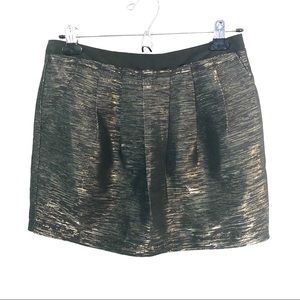 ✨3/$30 Sugarlips Pleated Gold & Black Mini Skirt
